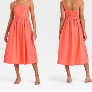 Target A New Day Orange Midi Sundress Size M
